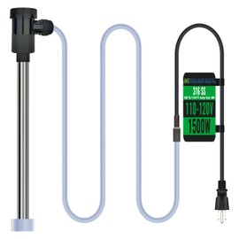 WE DAILYHEATER 1500W Fully Submersible Water Heater for Bathtub & Inflatable Pool – Portable Immersion Electric Heater with Temp Control & Wifi Timer for Hot Tub, Above Ground Pool, Baptistry & bucket