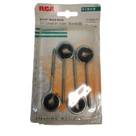 RCA VH124 Silver  Black Indoor VHF/UHF/FM Antenna Standouts 4 in package