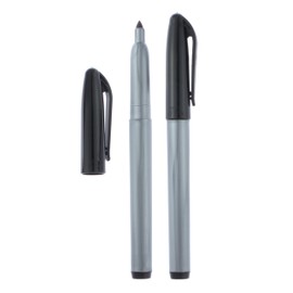 Cadie Freezer Black Permanent Markers - Fast Drying, Waterproof Labels, Chisel & Fine Point Tips, Food & Fridge Pen Set Of 2