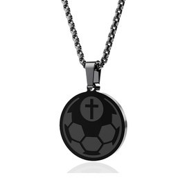 Zuremid Sports Athletes Necklace with Inspiring Bible Verse I CAN DO All Things, Basketball Football Soccer Volleyball Pendant for Coach Men Women Teen Birthday Christ Baptist Gift