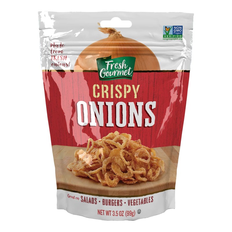 Fresh Gourmet Crispy Onions Snack and Salad Topper 3.5 Ounce