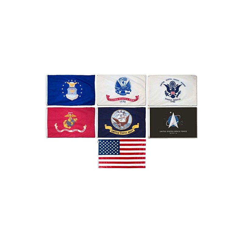 Armed Forces 7-Flag Set 12 in. x 18 in.