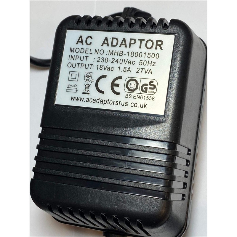 Replacement for 18Vac 18V 1000mA Mains AC Adaptor 4 Alto
