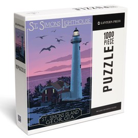 Lantern Press 1000 Piece Jigsaw Puzzle, St. Simons, Georgia, Lighthouse