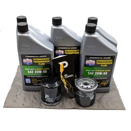 Lucas 5-Quart 20W-50 Hydrostatic Transmission Fluid Change Kit with 2-Filters, Prevents Corrosion