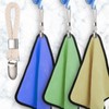 6 pcs Towel Clips, Metal Tea Towel Hooks with Woven