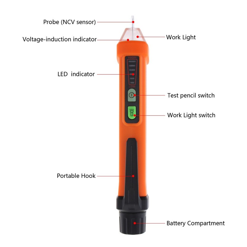 220V ~ 250V Portable Electrical Smart Socket Tester & 50-60Hz