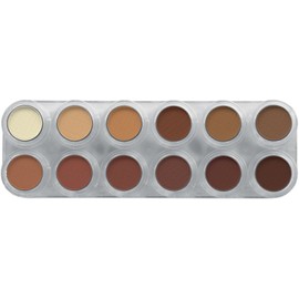 Grimas Eyeshadow / Rouge, 12-Color-Palette, Rh