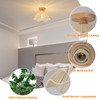 Zswanbei D12.5 Inch Boho Light Fixtures Flush Mount Mini Chandelier
