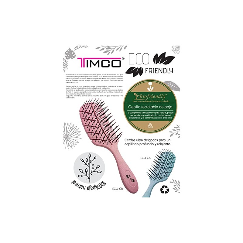 Cepillo de Cabello Ecologico Amigable con el Medio Ambiente Cepillo