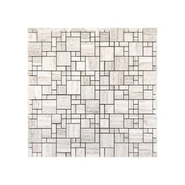 Not Available Carrara Marble Mosaic Decorative Backsplash Tile, 12"x 12"x - SquareMaze, 20pc