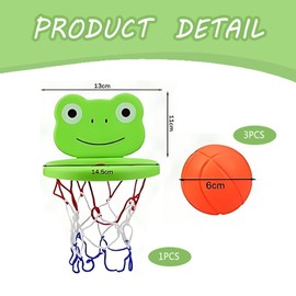 4 PCS Bath Basketball Hoop Set, Bath Toys for 1+ Year Old Present for 2 Year Old Boy Baby Basketball Hoop Water Game Portable Bathroom Interactive for Indoor Outdoor Play ﻿