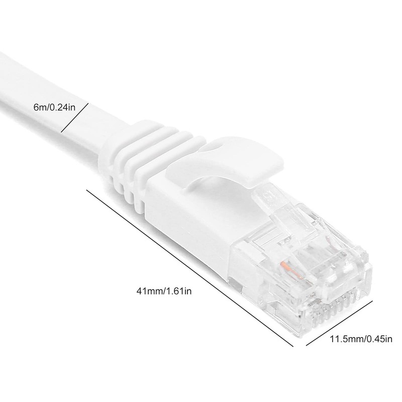 Cable Ethernet Plano CAT6 Gigabit 8 Núcleos Par Trenzado Puente