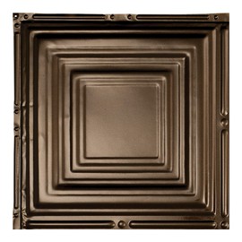 Great Lakes Tin Syracuse Bronze Burst Ceiling Tiles - Perfect for DIY and Home Renovation Projects - Easy to Install (12X12 Inch Sample)