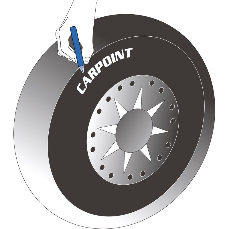 Carpoint 1712101 Tyre Marker Pen White
