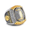 charlinliol Football Championship Ring, Crystal Rhinestone Studded, Two-Tone Gold and