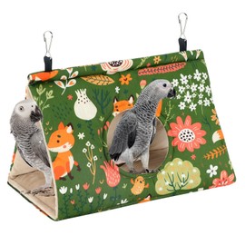 RANYPET Winter Warm Bird Nest House - Hanging Hammock Velvet Shed Hut Cage Plush Fluffy Birds Hideaway Sleeping Bed Fuzzy for Parrot Parakeet Cockatiels Budgies Lovebird African Grey