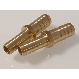 Set of 2 Brass Hose Connectors: Versatile Hose Connector and Adapter in Various Sizes, Includes Reducing Pieces for Garden and Sanitary (8 mm/10 mm)