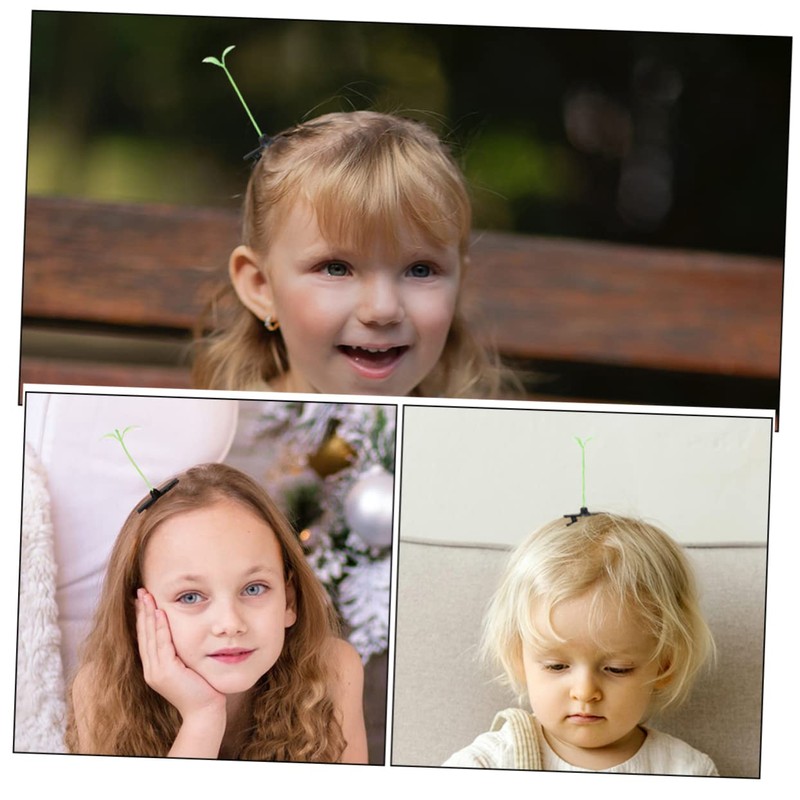 SAFIGLE 50pcs Cute Sprout Hair Clips for Boys and Girls