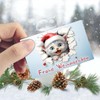 TRIOSK Fridge Magnets 3D Illusion Christmas Magnet Cat with Saying