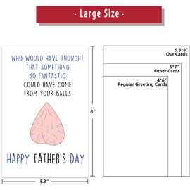 Ziwenhu Hilarious Father To Be Gifts First Time, Rude Father Day Cards Gifts from Kids, Special Father’s Day Card for Daddy from Wife,Funny Father's Card with Envelope