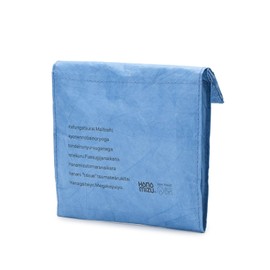 HANAMIZU Portable Trash Can, Pollen Bag, Tyvek, Approx. 5.5 x 4.9 inches (14 x 12.5 cm), Water Resistant, Long Lasting, Lightweight, Portable Trash Container, Aqua Blue, Hay Fever, Gift