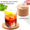 PMELCXD 16 Pcs 4 mm Thick Wooden Cork Coasters Absorbent