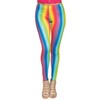 Boland 02333 Women's Rainbow Leggings, Stretch, Multicoloured Stripes, Bodycon Clown,