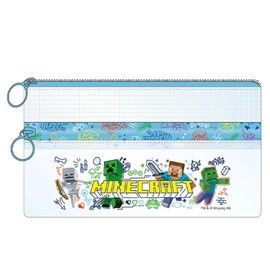 K Company MCT-CWF-SG Clear Double Zipper Pouch, Set (H x W x D): 4.3 x 7.9 x 0.8 inches (110 x 200 x 20 mm)