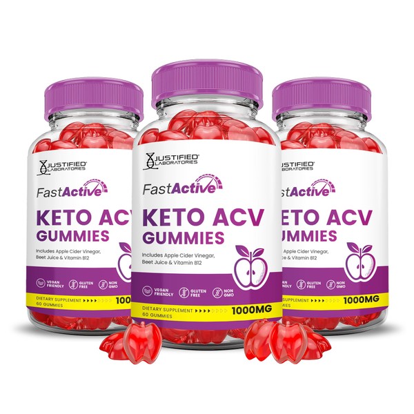 (3 Pack) Fast Active Keto ACV Gummies Advanced Formula 1000MG