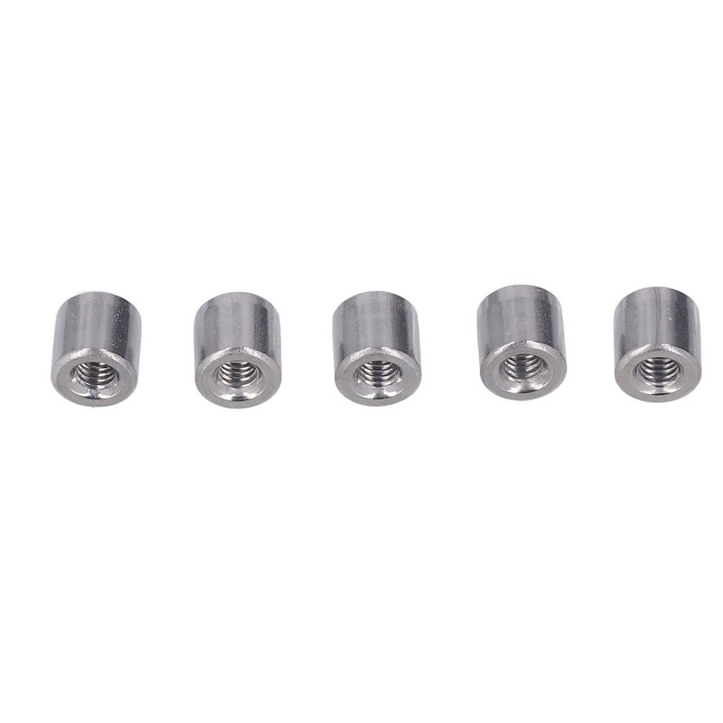 M4 Stainless Steel Rod Connector Nut Coupling Round Fastener 50Pcs