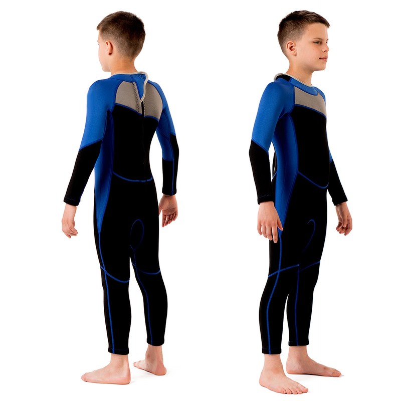 HISEA Neoprene One Pieces Long Sleeves Kid Boy Wetsuit Diving