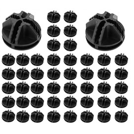 Dailydanny Wire Cube Plastic Connector 50Pcs Wire Grid Cube Organizer Connector for Modular Closet Storage Organizer and Wire Shelving (Black)