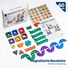 LARCIVELLE BMGENB01D Magnetic Building Blocks with Marble Runs, 60 Pieces,