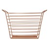 Premier Housewares Shine Wire Basket, Rose Gold, Large