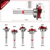 HPHOPE Forstner Bit Set 5Pcs Adjustable Positioning Drill, 15/20/25/30/35mm Forstner