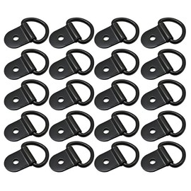 FZJDSD 20 Pcs D-Ring Tie Downs 1/4" D-Rings Anchor Lashing Ring Compatible with Tie Down Ring with Mounting Bracket Loads on Trailers Trucks RV Campers Vans ATV SUV Boats Motorcycles