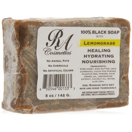 RA Cosmetics 100 Black Soap, Lemon Grass, 5 oz                                                                                                        