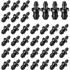 100 Pcs 1/4 Goof Drip Line Plugs Irrigation Black Barbed Hose End Plug Irrigation End Plugs for Drip Line