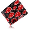 Roffatide Anime Naruto Wallets Akatsuki Red Cloud Sharingan Anti Leaf