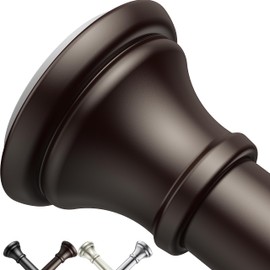 Bronze Shower Curtain Rods,43-72 Inches, Rust Resistance, Adjustable Tension Rod with Durable Spring, No Drilling, Use for Bathroom, Bedroom, Kitchen, Balcony, Home