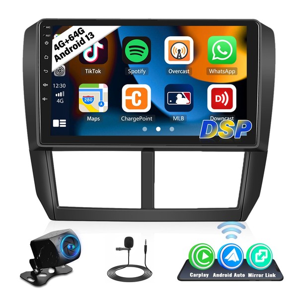 UNITOPSCI 4G+64G Android Car Stereo Radio for Subaru Forester Impreza