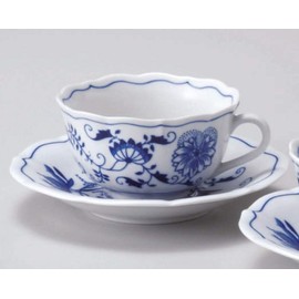 bohemia blue onion teacup & saucer pair CB014