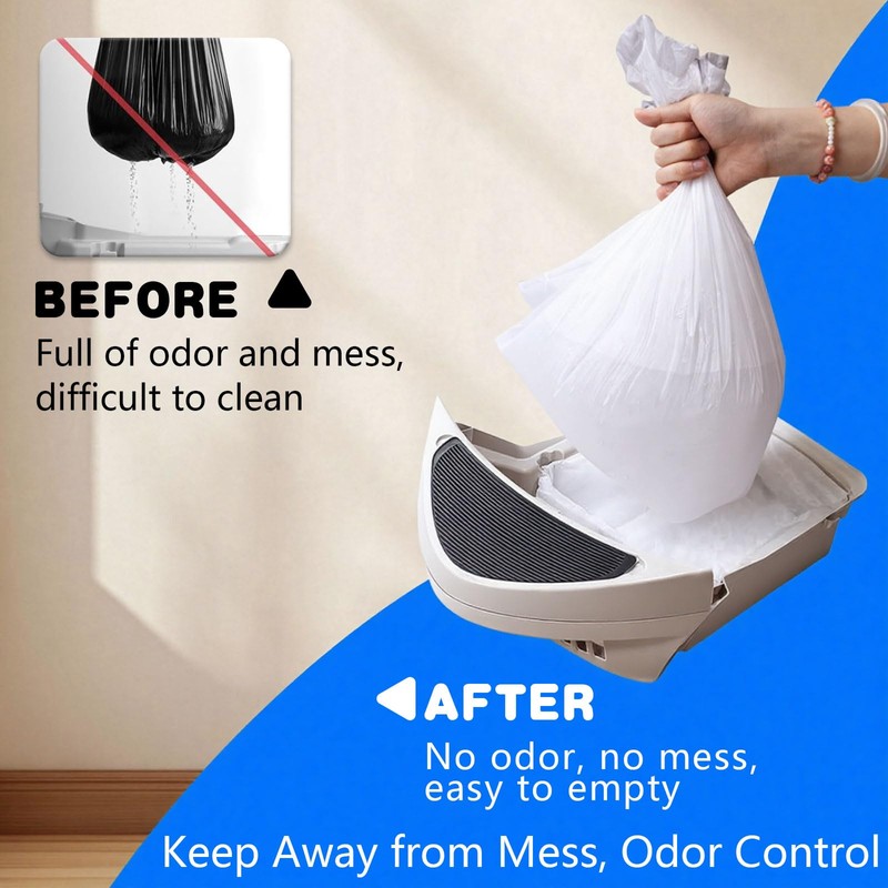 120 Pack Automatic Litter Box Liners, Compatible with SCOOPER YOUNG