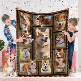 Corgi Blanket for Kids Boys Girls, Corgi Gifts for Boys Girls, Soft Fuzzy Corgi Throw Blanket for Sofa, Corgi Dog Print Plush Gift for Dog Lover, 40x50 inch