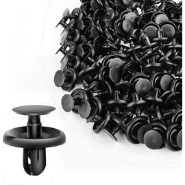 JUTOSU 100pcs 7mm Hole Diameter For Toyota Push Engine Under Cover Retaining Clip Hole Rivet Fastener Mud Flap Nylon Bumper Fender Clip Fender Clip Fastener For Toyota