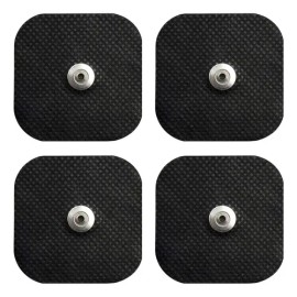 10 Electrodos Para Electroestimulador 5x5 Botón Para Compex Color Blanco                                                                              