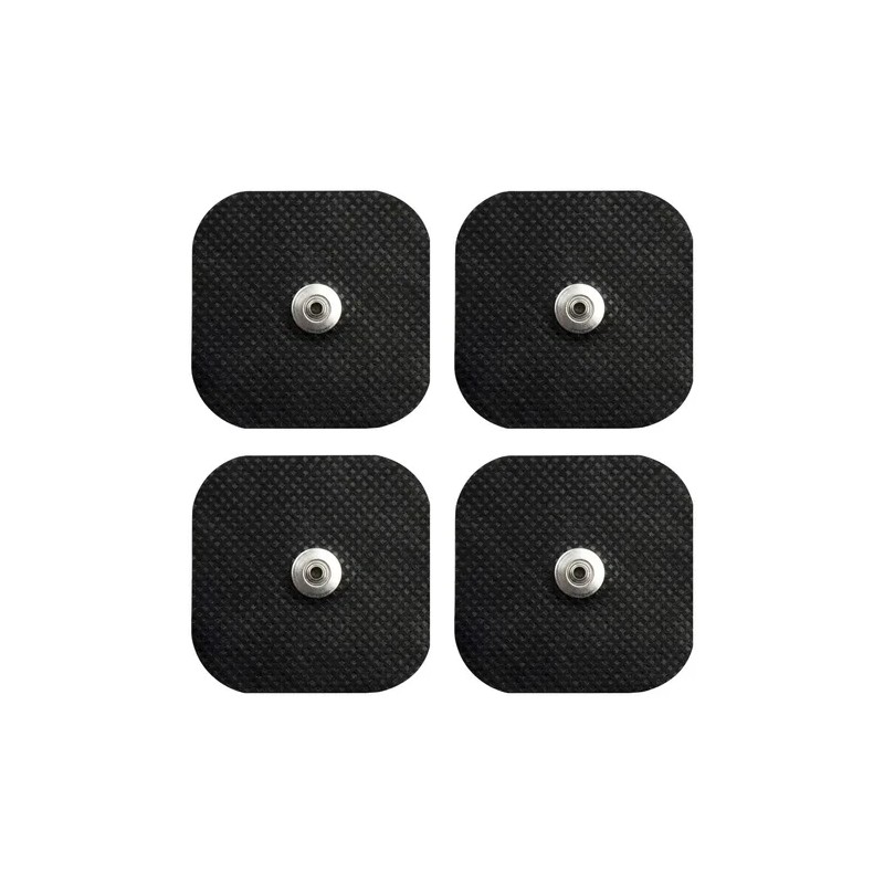 10 Electrodos Para Electroestimulador 5x5 Botón Para Compex Color Blanco