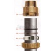 Agora-Tec® Brass Fitting Angle 90 Degree 25 mm to 3/4