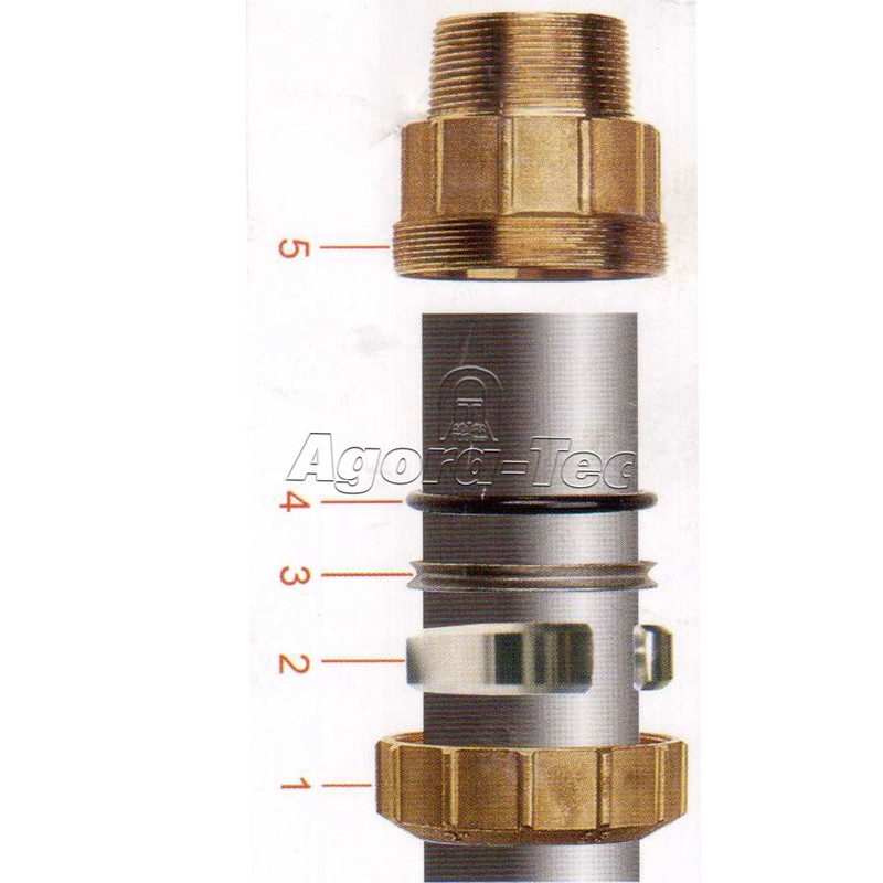 Agora-Tec® Brass Fitting Angle 90 Degree 25 mm to 3/4